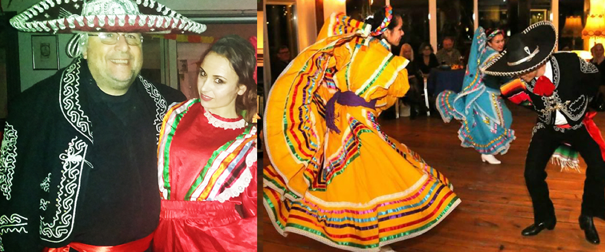 Mexicaanse dansen in traditionele kostuums