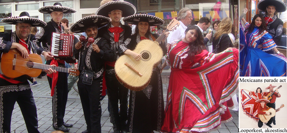 Mariachi orkest en danseressen