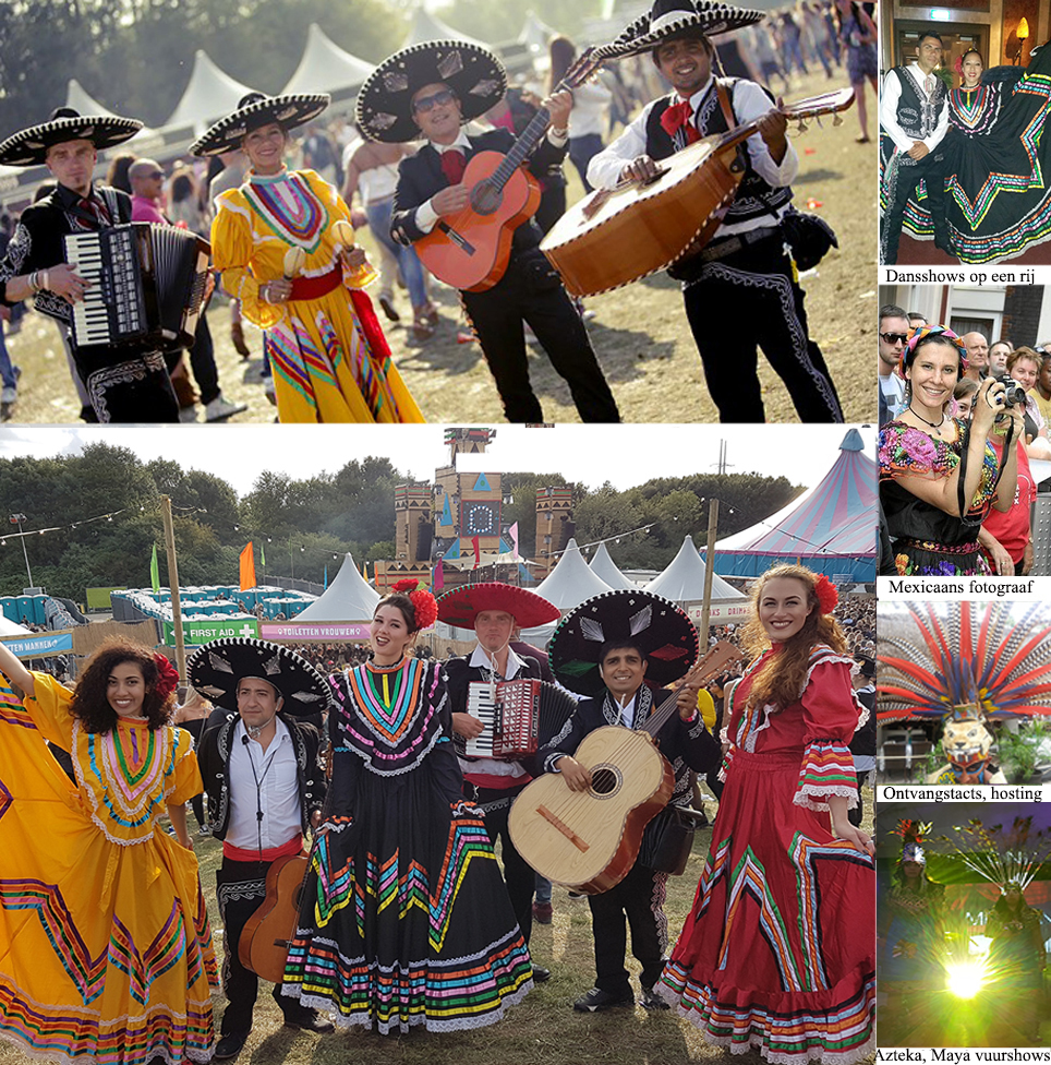 Mariachi orkest en danseressen