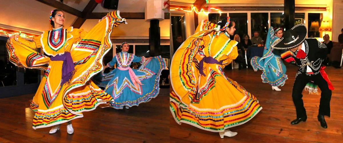 Mariachi orkest en danseressen